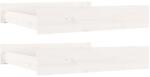 vidaXL 2 db fehér tömör fenyőfa ágyneműtartó fiók 814990 (814990)