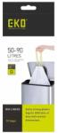 Eko univerzális téglalap alakú szemeteszsák készlet, 10 darab, 50-90 liter, fülekkel, szakadásálló, fehér (337077)