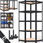 Monzana Sarokpolc 180x70x40 cm - fekete (109723)