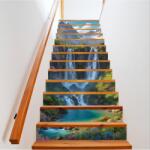 Daemi Dekoratív matrica belső lépcsőkhöz, nagy felbontású öntapadó nyomat, méretek 200 x 124 cm, LÉPCSŐ-13 (AVX-STAIRS-13)