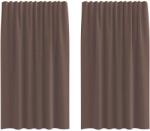 vidaXL 2 db barna voile függönyök rúd zsebekkel 0.25 kg 4102172 4102172 (4102172)