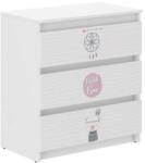 Wooden Toys Ifjúsági 3 Fiókos Komód - Boho Maci Fehér