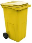  Pubela de exterior din plastic pentru deseuri sortate, volum 240 l, galbena M007095 Cos de gunoi