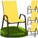  Krzesła ogrodowe metalowe na taras balkon fotel do ogrodu nowoczesne 4 szt