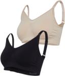 Carriwell Sutien fără cusături pentru alăptare Carriwell - Original Maternity, mărimea XL, 2 buc, negru și bej (CW308311)