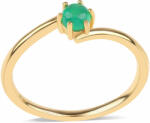  Arannyal Bevont Ezüst Gyűrű Lega Dembi Zöld Etiópiai Opállal, ROS629/59