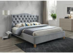 Aspen Velvet Luxus Bársony Franciaágy Szürke Steppelt Fejvéggel ASPENV180SZD