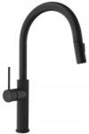 SAPHO Flawo álló mosogatócsaptelep kihúzható zuhanyfejjel, matt fekete (FR576B)