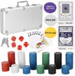  Nagy Póker Játék Szett 300 Zseton 2 Pakli 5 Kocka Texas Erős Bőrönd