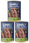 Simply from Nature Wet Food for dogs duck and carrot 3 x 400 g