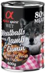 Alpha Spirit 12x400g alpha spirit Dog Meatballs Bárány & rómaikömény nedves kutyatáp