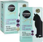 Cosma 12x40g Cosma Soup csirkemell, lazac, cukkini és sárgarépa étrend-kiegészítő macskáknak