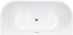 Besco Vica New fal mellé szerelhető fűrdőkád 159.6x80 cm ovális fehér #WAS-160VNBI (#WAS160VNBI)