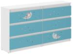 Wooden Toys Ifjúsági 6 Fiókos Komód 140 cm - Álomszuszék Fehér-Kék