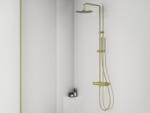 RAVAK Zuhanyszett, Ravak Espirit termosztátos zuhanyoszlop szettel ES 091.60GLB, Gold Brushed X070614 - mozaikkeramia
