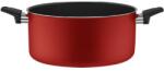Elcadis Oala Rotunda cu Doua Manere si Capac, 24 cm, Live Red, Italia, Piardi (ELC-PD-RED-OAL24+C)