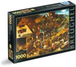 D-Toys Puzzle 1000 Piese D-Toys, Bruegel cel Batran, Proverbe Olandeze (TOY-73778-01) Puzzle