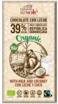 Chocolates Solé Ciocolata cu Lapte si Cocos BIO si Fairtrade, 100 g, Chocolates Sole