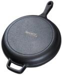 Newalor Tigaie Dubla din Fonta cu Maner, 27 x 10 cm, Neagra, Newalor (MRK-NW25)