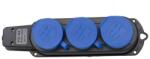 Berger Prelungitor Cauciucat Exterior, 3 Lacasuri, fara Cablu, 16A, IP44 (ZLN-ZTS8417)