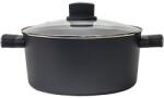 Zilan Oala Eco cu Capac de Sticla, Capacitate 3 l, Diametru 24 cm, Negru (ZLN-ZLN0843)