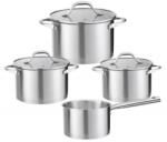 Zilan Vase din Inox, Capace din Sticla, 7 Bucati (ZLN-ZLN1344)