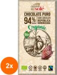 Chocolates Solé Set 2 x Ciocolata Neagra Bio si Fairtrade 94% Cacao, 100g Chocolates Sole