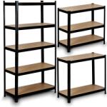 Humberg Fém polc 180 x 90 x 40 cm HR-813 fekete (4813)