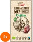Chocolates Solé Set 2 x Ciocolata Neagra BIO 56% Cacao, 100 g, Chocolates Sole