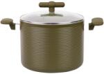 Grunberg Oala Aluminiu cu Capac, 5.60 l, Interior Anti-aderent, Compatibila Plita Inductie, 22 x 18 cm, Verde, Grunberg (GR5725)