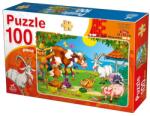 DEICO Puzzle 100 Piese, Deico, Animale la Ferma (TOY-76601) Puzzle