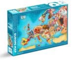 ROOVI Puzzle 1000 Piese, Roovi, Harta Europei (TOY-79411) Puzzle