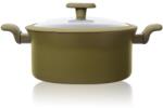 Grunberg Cratita Aluminiu, Capac, 22 cm, 2.90 l, Interior Anti-aderent, Compatibila Plita Inductie, Verde, Grunberg (GR5730)