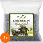Pronat Foil Pack Set 3 x Linte Neagra Bio, Beluga, 350 g