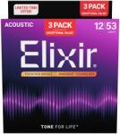 Elixir 16569 Phosphor Bronze Light 12-53 3-Pack