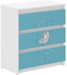 Wooden Toys Ifjúsági 3 Fiókos Komód - Álomszuszék Fehér-Kék