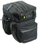 BikeFun Voyager három részes táska csomagtartóra, 32L, fekete