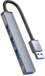 ORICO USB3.0 Hub - AH-A13-GY (4 port, Bemenet: USB-A, Kimenet: 1xUSB-A3.0+3xUSB-A2.0, szürke) (ORICO-AH-A13GY-EP-HW) - nyomtassingyen