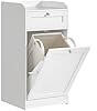 VASAGLE fürdőszobai tároló szekrény integrált szennyestartóval 40 x 40 x 80, 2 cm felhőfehér (EUZ-BBC741W01V1)