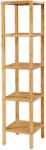 SONGMICS 5 Szintes Bambusz Polcrendszer Természetes 33 x 33 x 146 cm (EUZ-BCB55YV1)