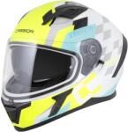 Cassida Cască integrală pentru motocicletă Cassida Orbit Track alb-galben fluo-turcoaz-negru (AIM140-2750)