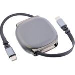InLine Cablu USB type C la USB type C 100W 0.8m retractabil, InLine IL35850 (IL35850)