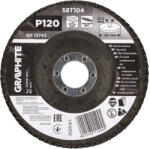 GRAPHITE Csiszolókorong lamellás 125x22, 2mm, P120 inox, fém, fa (58T104)