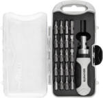 GRAPHITE Bitfejes csavarhúzó készlet 115mm-es racsnis szárral, műanyag tokban, 21db (56T560)