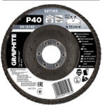 GRAPHITE Csiszolókorong lamellás 115x22, 2mm, P40 inox, fém, fa (58T105)