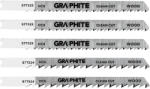 GRAPHITE Dekopírfűrészlap, U-befogó, HCS, 6TPI, 74/100mm, fa-rétegelt lemez, 5db (57T529) - szerszamparadicsom