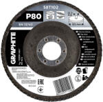 GRAPHITE Csiszolókorong lamellás 125x22, 2mm, P80 inox, fém, fa (58T102)