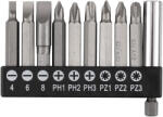 GRAPHITE Csavarhúzó bitkészlet mágneses szárral 50mm, 10db (56T512)