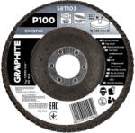 GRAPHITE Csiszolókorong lamellás 125x22, 2mm, P100 inox, fém, fa (58T103)