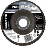 GRAPHITE Csiszolókorong lamellás 125x22, 2mm, P60 inox, fém, fa (58T101)